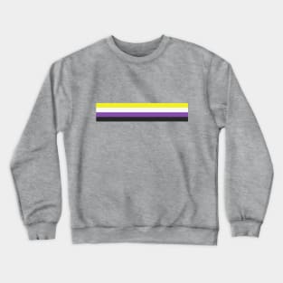 Non-Binary Pride Flag: Retro Horizontal Stripes T-Shirt Crewneck Sweatshirt